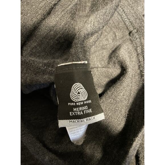 Meriwool Womens Top Medium Gray Merino Wool Base Layer Stretch Lightweight FLAW - Picture 7 of 11